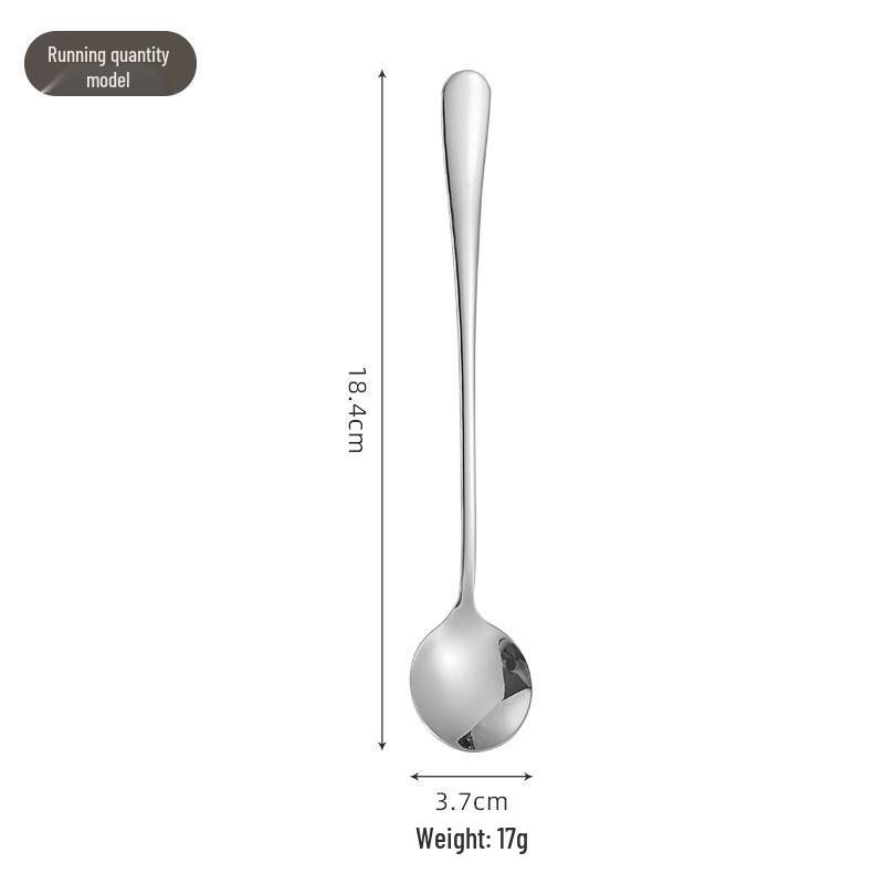 Stainless Steel Long Handle Ice and Dessert Scoop for Coffee and Western Dining