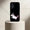 Q V-version Unicorn Phone Case For Samsung S25,24,21,22,23,30,Ultra,20,Plus,Fe,Lite,Note Soft Black Cover