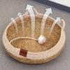 Wear-Resistant Cat Teaser Ball Anti-slip Cat Scratching Baskets Woven Cat Nest  Nail Trimming