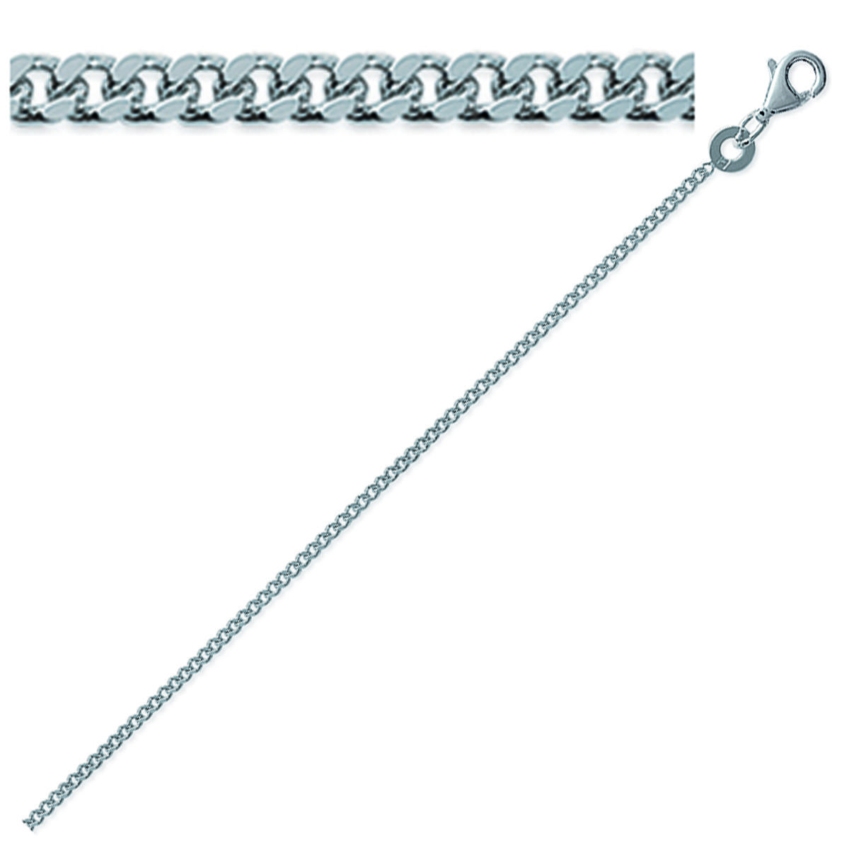 

Les Trésors De Lily [C7460] - Серебряная цепочка Curb chain серебро - 50 см, 1,4 мм