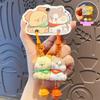 2Pcs/Set Resin Animal Keychain Hanging Keychain Sets Fashion Couple Pendant  Bag Charm