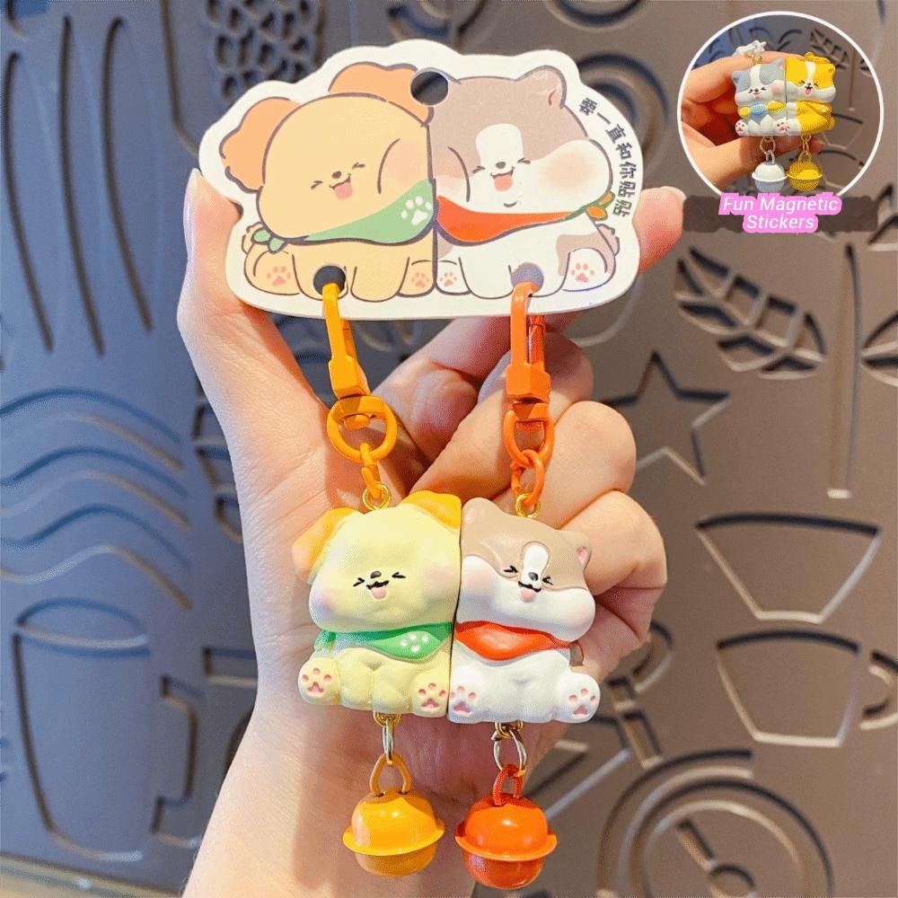 2Pcs/Set Resin Animal Keychain Hanging Keychain Sets Fashion Couple Pendant  Bag Charm