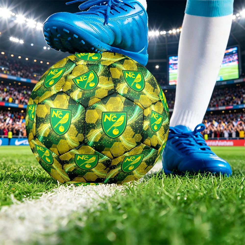 Norwich City FootballPrinted Size 5 Soccer Bball, Anti Slip Adult Match Football Souvenir for Football Fans