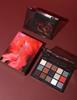 UCANBE Red Robe 15-Color Eyeshadow Palette: Shimmer & Matte Shades for Advanced Play, Black & Red Party Makeup.