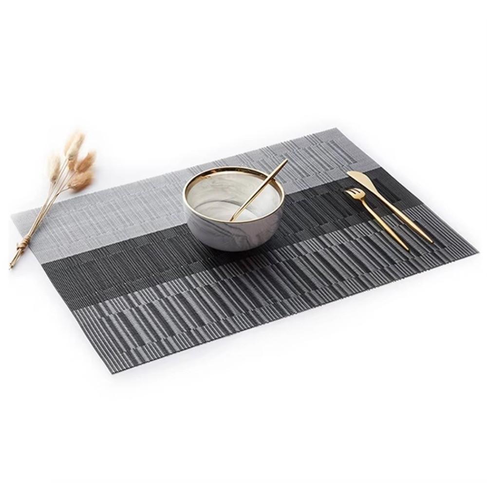 Non-Slip Table Mat Weave Stripe Pallet Coaster 30*45cm Placemats For Dining Table