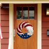 Independence Day Patriotic Eagle Wooden Plaque Red White Blue Bird Indoor Outdoor Front Door Wall Hanging Garland Pendant 4th of July Festival