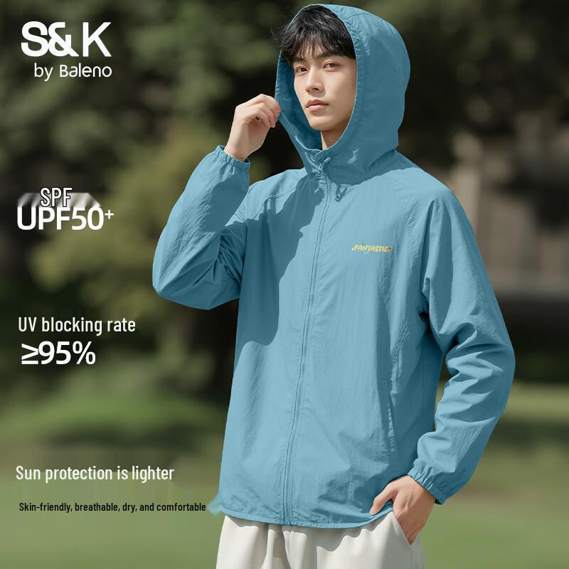 Baleno Men s S&K Series Summer Sun Protection Hooded Jacket 2XL