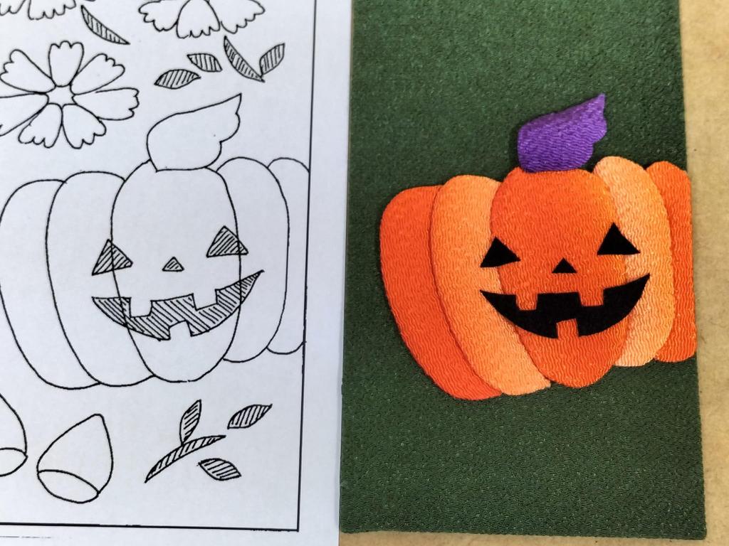 Halloween and Autumn Cherry Chirimen Craft Kit "October Blossoms"