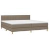 Maison Exclusive - Sommier à lattes de lit avec matelas Taupe 200x200 cm Tissu