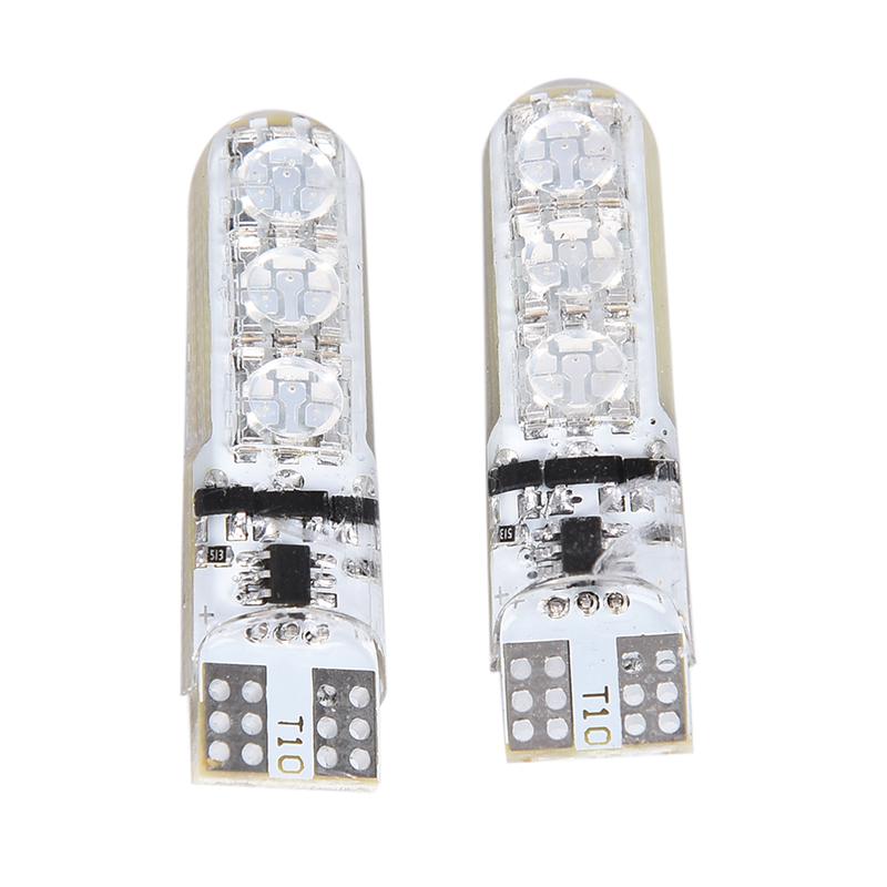 2Pcs T10 5050 W5W 6 Smd Remote Control Rgb Led Car Dome Reading Light Lamp Bulb