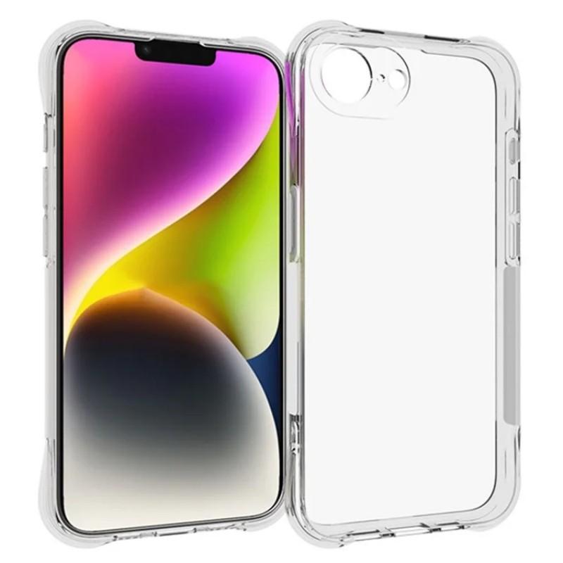 For iPhone 16e Clear TPU Case WANLONFENG TM Series 2.0mm Phone Back Cover