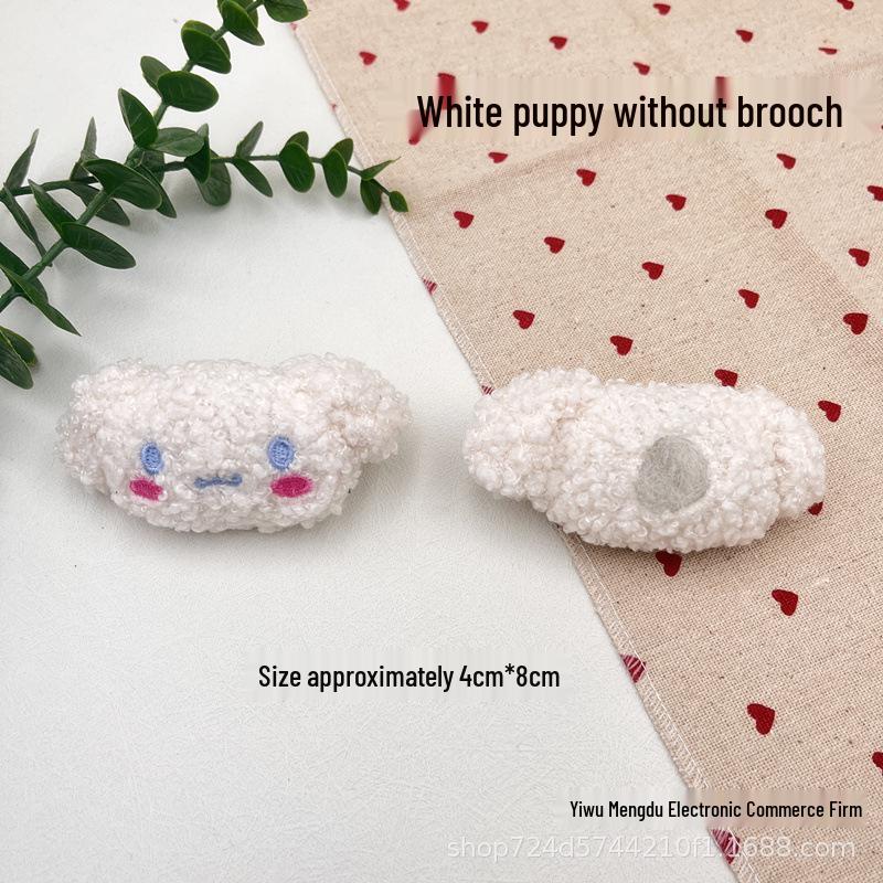 Cozy Cartoon Teddy Fleece Brooch & Scarf Accessories Set for Autumn/Winter