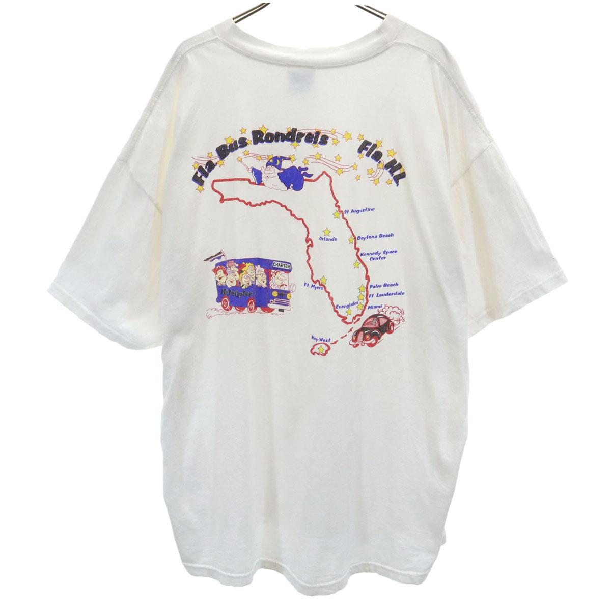 

Hanes Old Back Bus Print Short sleeve T-shirt XXL off white Biggs Men s Used