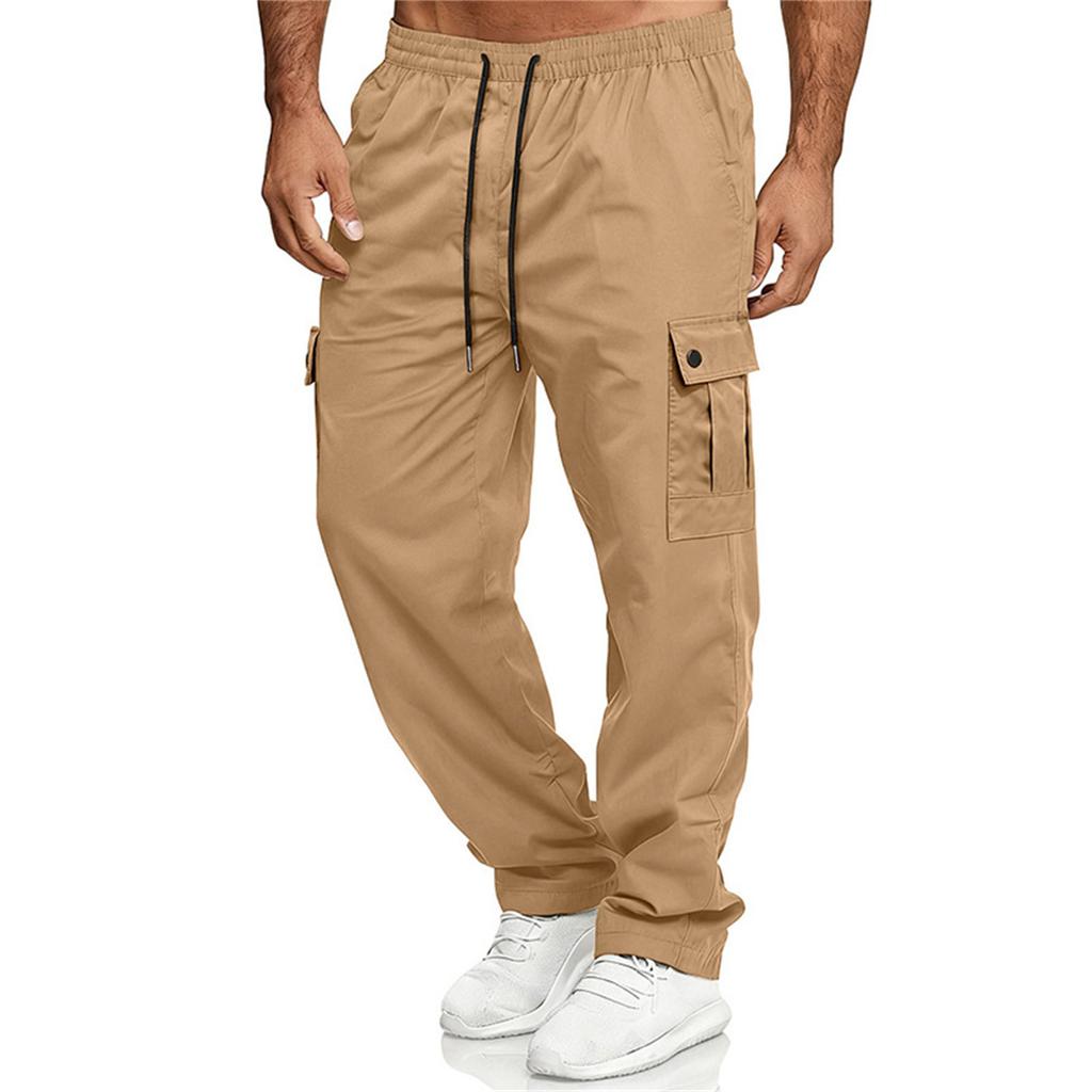 Men's Multi-Pocket Drawstring Work Pants