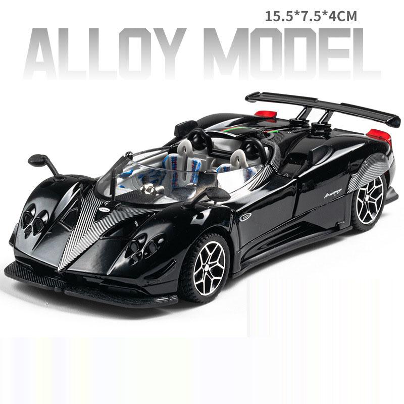1:32 Pagani Zonda Apollo EVO Toy Car Model Sound Light Diecast Metal Doors Opened Vehicle Models Boys Hobby Ornaments Gifts