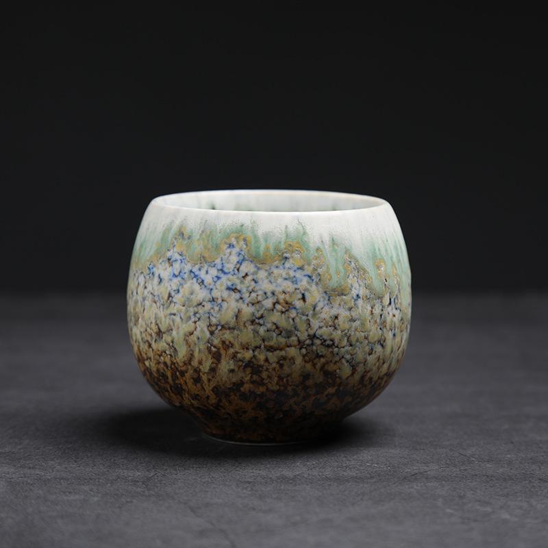 Japanese Style Ceramic Teacup Kiln Transformation Ceramic Tea Bowl Water Cup Kung Fu Single Cup Creative Teaware Drinkware New