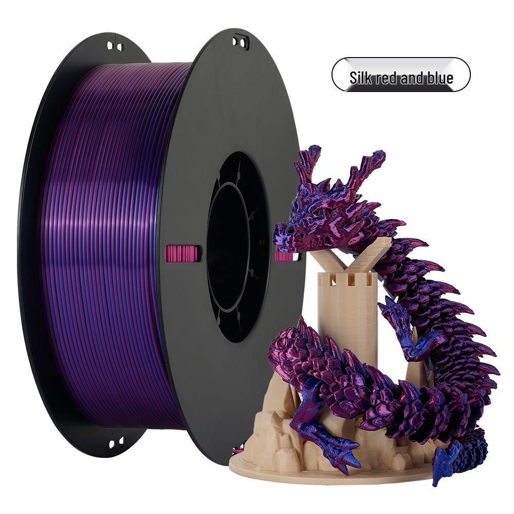 Filamento para Impressão 3D PLA Bicolor Ornamento de Dragão, 1KG - Acabamento Seda