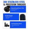 Rear License Plate Screws Black Compatible with Toyota Lexus Honda Acura M6-1.0 X (16mm/18mm/20mm) 18-8 Stainless Steel 24 Pack(Including