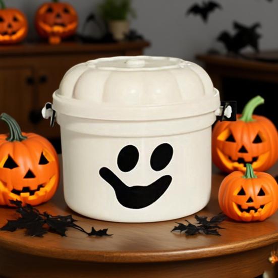 3/7Pcs Mini Pumpkin Bucket Striking Nostalgic Design Weird Atmosphere Spooky Mini Pumpkin Bucket Ornament