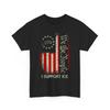 I Support ICE Vintage Immigration Officers American Flag Unisex TShirt Unisex T-Shirt