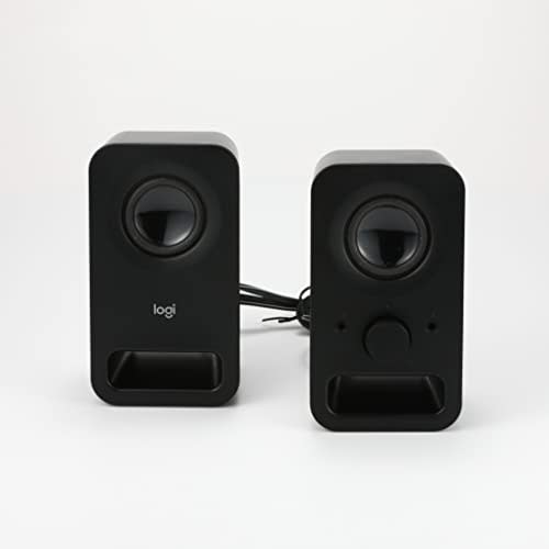 [.co.jp Exclusive] Logitech PC Speaker for PC Z150BK Black Stereo 2ch Compact 3.5mm Input Compatible PC Speaker 2 Year Manufacturer Warranty