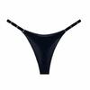 Damskie stringi list miłosny dżetów pas stringi moda Low-Rise Tanga szorty figi Sexy T-back String koronkowa bielizna