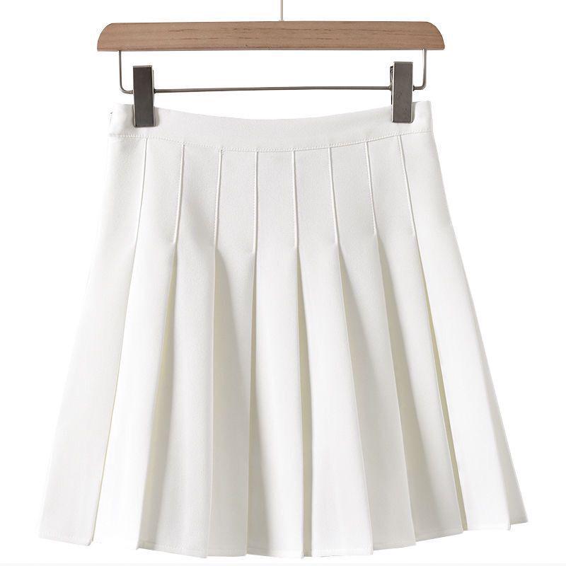 2024 Women's High Waist JK College Style A-Line Pleated Skirt for Spring/Summer