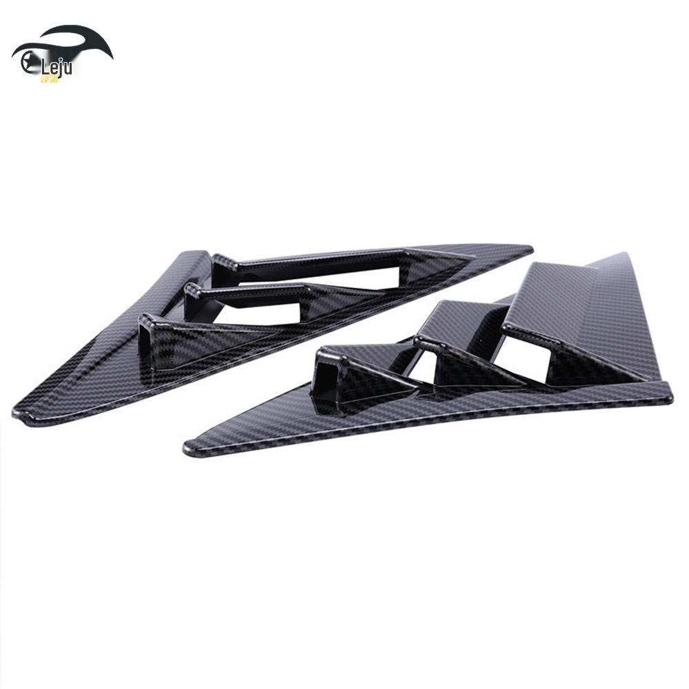 Carbon Fiber Rear Triangular Window Vent Stickers for 2020-2021 Honda Civic Louvers