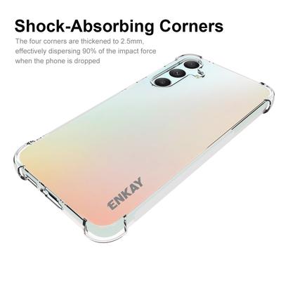 ENKAY HAT PRINCE For Samsung Galaxy S23 FE Anti-slip Strip Edge Case Soft TPU Four Corners Cushion Phone Cover