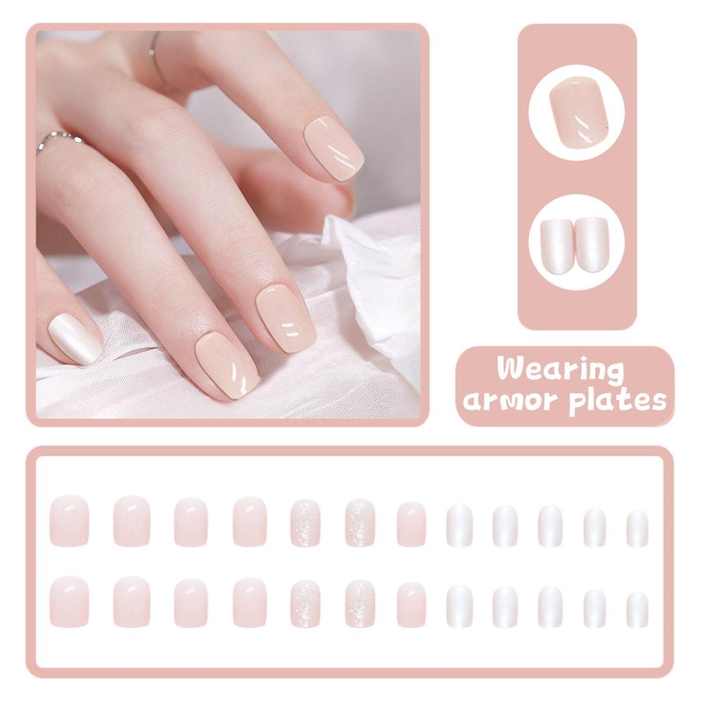 Manicure Wearable Nail French No Tracse Wearable Nail Removable Manicure French Wearable Manicure Fake Nail Stickers 5ml