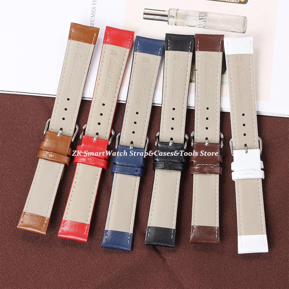 Ultra-thin Leather Watch Band Soft Leather Bracelet Quick Release Universal Watchband 12mm 14mm 16mm 18mm 20mm 22mm Wristbelt