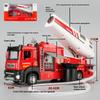 1/32 Spray Caminhão de Bombeiros Brinquedo Liga de Metal Diecast Modelo Elétrico Spray de Água Resgate Veículo de Combate a Incêndio Brinquedo Decoração Presente para Crianças