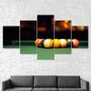 Billiards Balls Pool Sport Games 5 Piece Five Panel Wall Canvas Print Modern Art Poster Picture Home Decor Gift For Him For Her