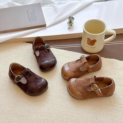 Anti-slip Shoes with Shallow Toe, Single Style, Retro Girls' Shoes