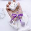Bowknot Plush Ball Hanging Pendant Portable Y2K Hanging Lanyard Sweet Cool Phone Strap Bag Decoration for Girls Women