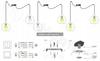 CEILING HANGING LAMP SPIDER BALL BLACK LED 15cm