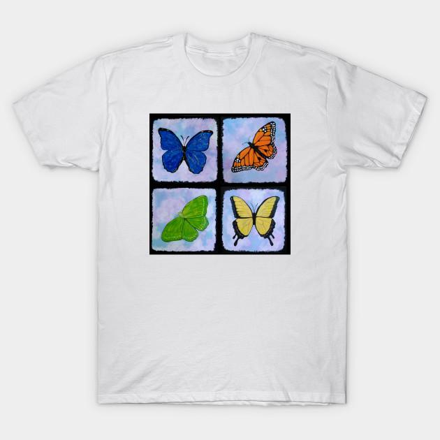

T Shirt Women Elemental Butterflies Harajuku Print Kawaii Tshirt Summer Short Sleeve Female T-Shirt Top Tee