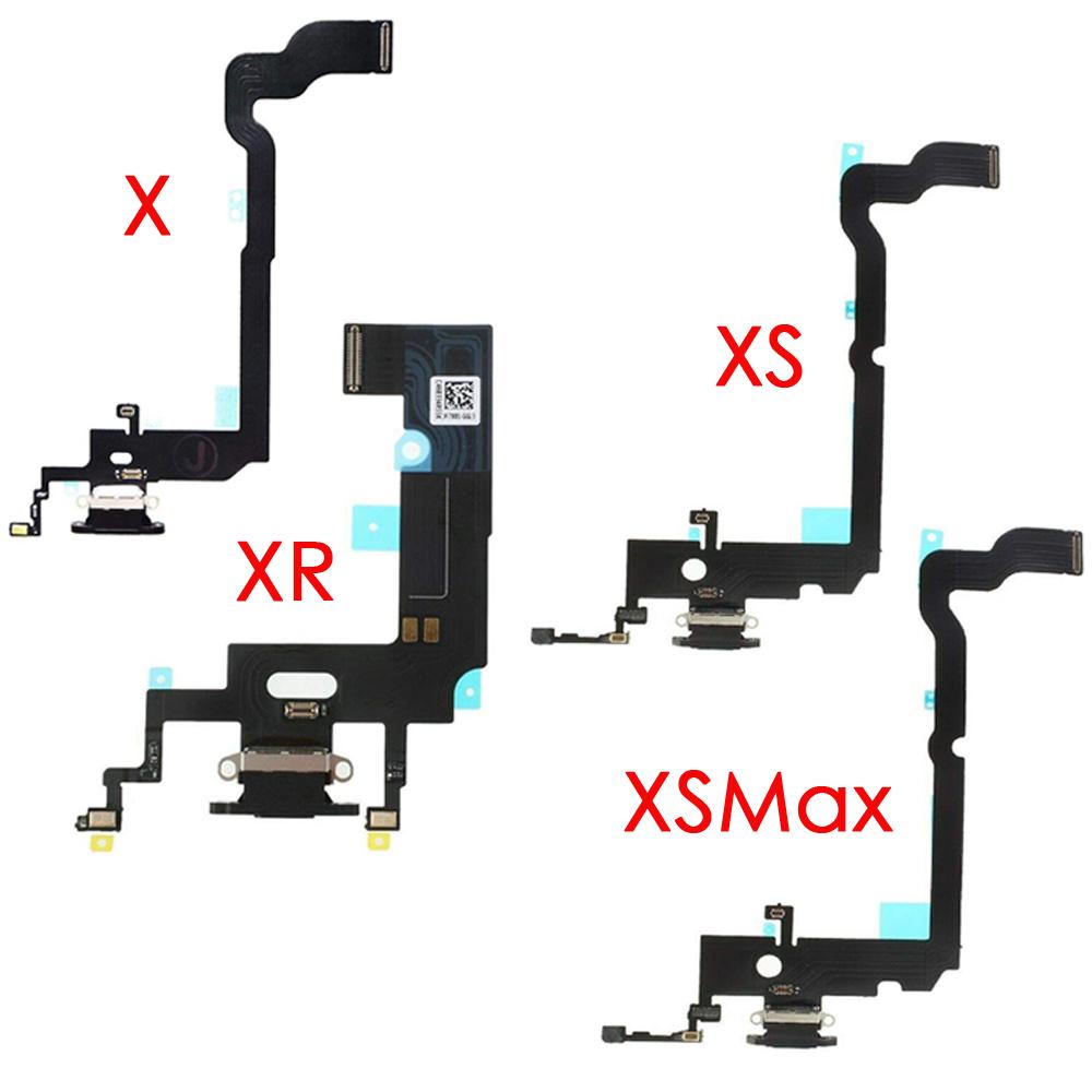 Charging Port Dock Flex Cable For iPhone X XR XS Max USB Charger Connector With Microphone Replacement