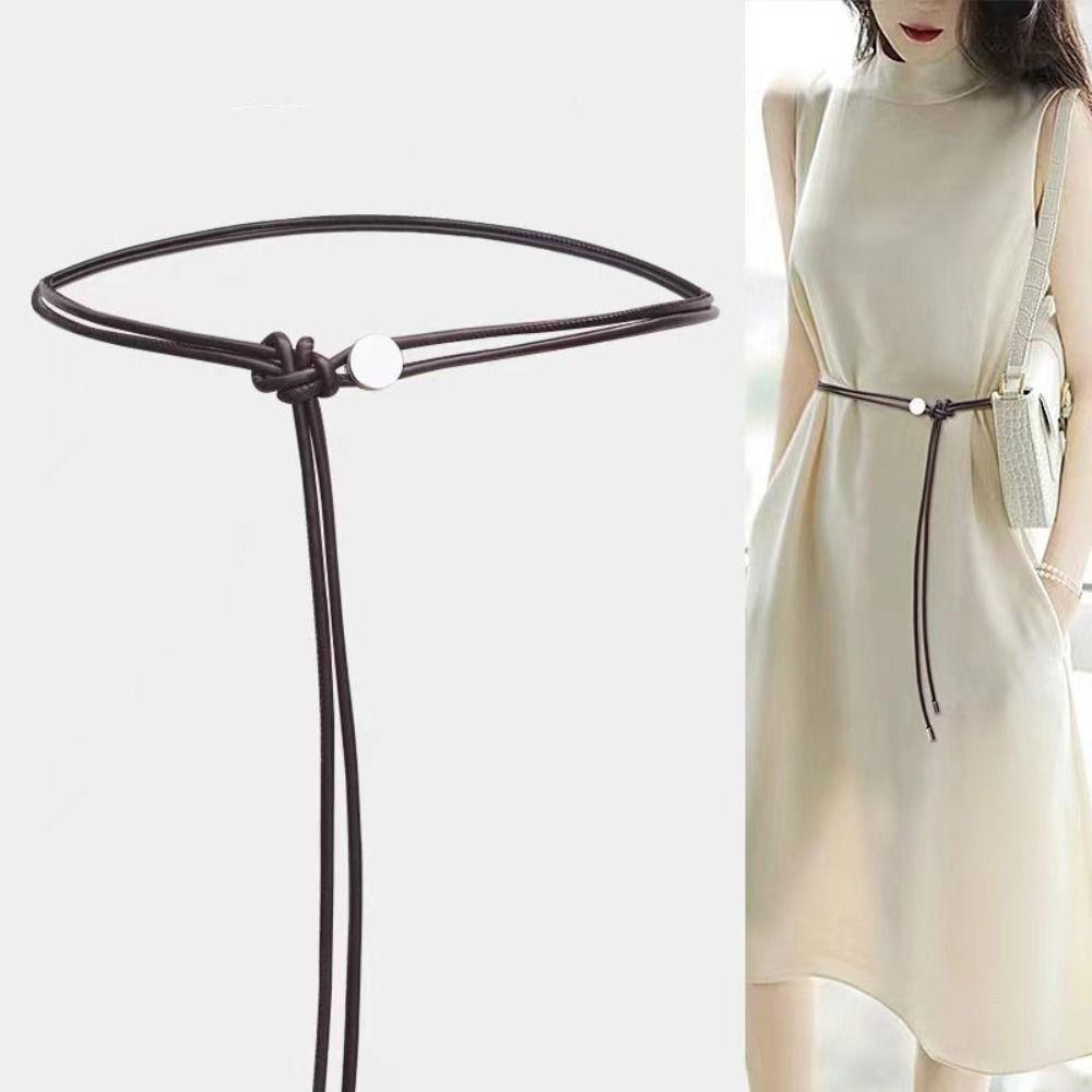 Luxury Trendy Design Waist Tie Rope Vintage Punk Waistband Women's Fashion Knotted Belt