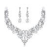 DRCA650  Fashion Bridal  Flower Jewelry Set Women Crystal Necklace Earrings Set Wedding Jewelry Sets