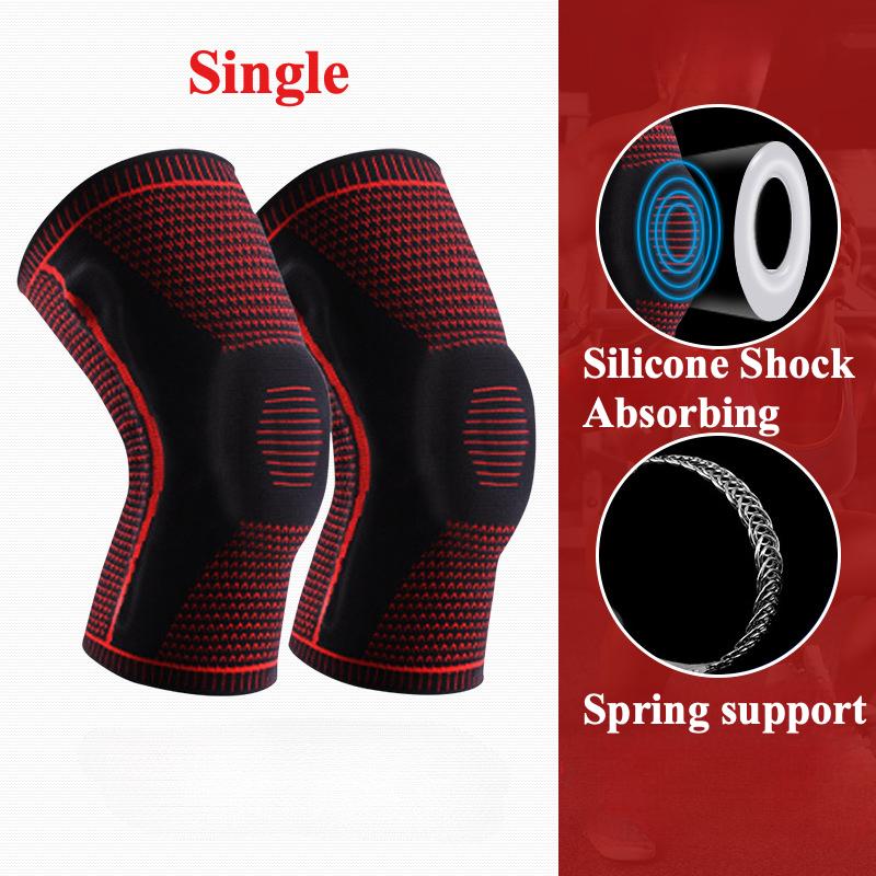 Zewnętrzne artykuły sportowe koszykówka sportowe nakolanniki męskie silikonowe rowerowe do biegania nylonowe ochraniacze na nogi ochraniacze przed uderzeniami