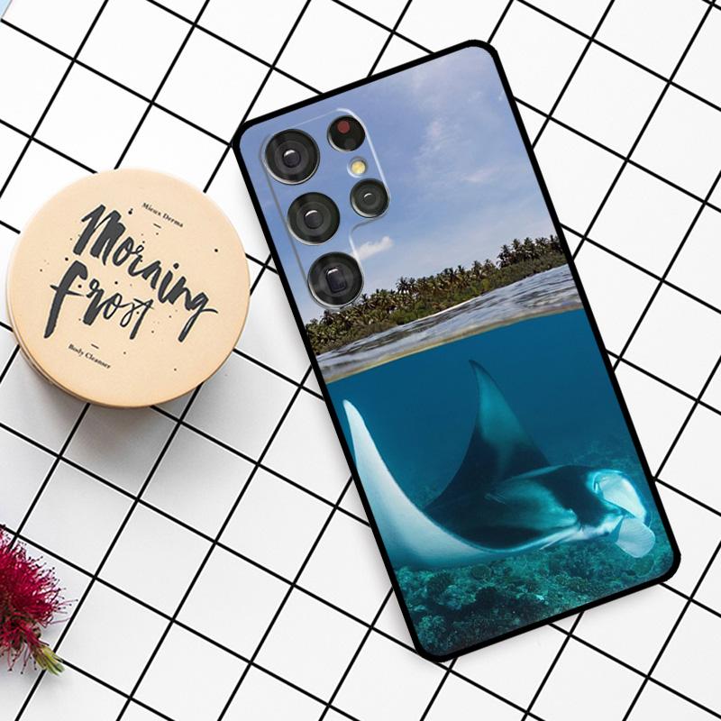 Animal Manta Ray Case For Samsung Galaxy S21 S22 S23 S24 S25 Ultra S9 S10 S25 Plus S25 FE S20 FE Phone Cover