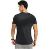 Li Ning T-Shirt mit schlichtem Logo-Print, Rundhalsausschnitt und kurzen Ärmeln, Herren, Schwarz, ATSR293-1