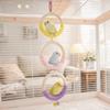 With Bell Bird Swing Toy Wood Hanging Parrot Ring Toy Bird Cage Perch  Climbing Play