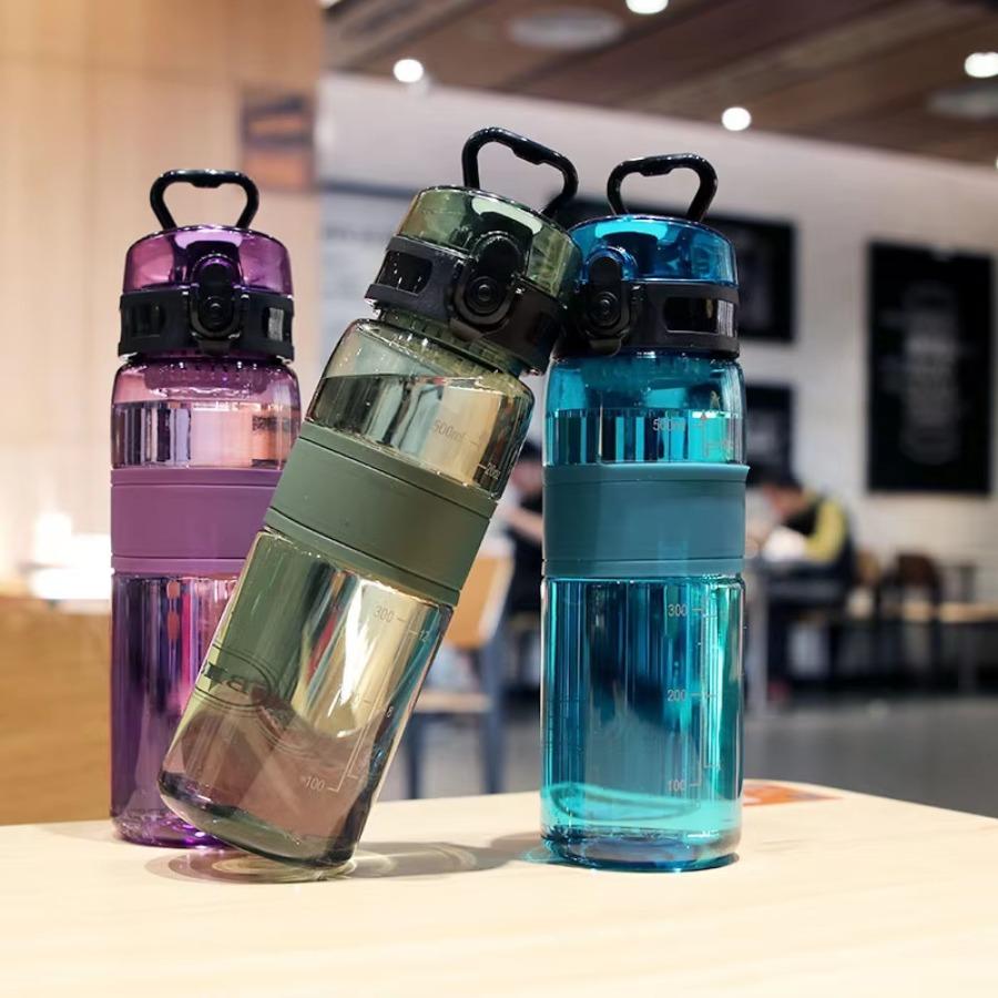 500ml Large Capacity Plastic Water Bottle Leak-proof Anti-fall Drinkware Portable Outdoor Sports Water Bottle for Kid Gym Travel