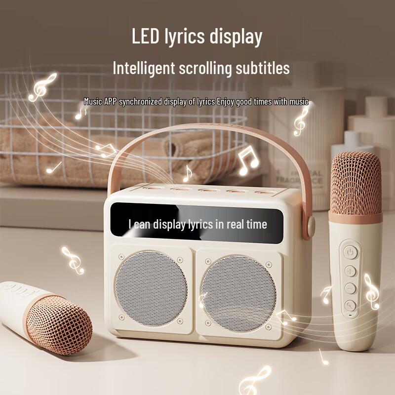 SANSUI V2 Wireless Bluetooth KTV Speaker with Dual Microphones CN plug (adapter included)