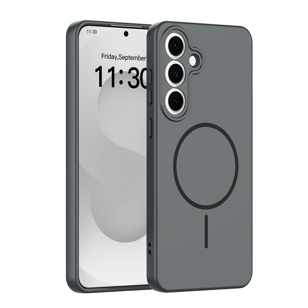 Official Same Model for Samsung S25fe Mobile Phone Case Frosted Fine Circle Magnetic Simple 24ultra Anti-fall Protective Cover