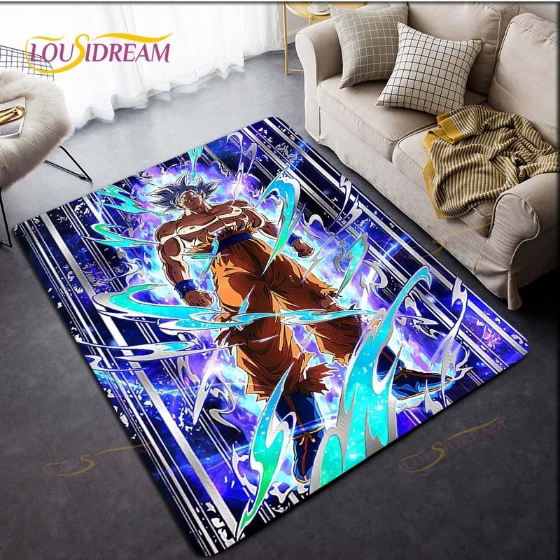 Ковер Dragon Ball Goku с 3D принтом, мультяшный ковер для гостиной, спальни, ковер для детской комнаты, игровой коврик для ползания 100cm x 120cm