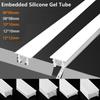 DIY Recessed LED Neon Tube Silicone Gel Covering Flexible Embedded Soft Diffuser Linear White 1M-15M for COB 5050 2835 LED Strip 4