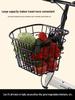 Universal Folding Front Bike Basket - Metal Design for Electric Bikes and More